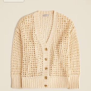 J. Crew Women's Beige Open-Knit Cardigan